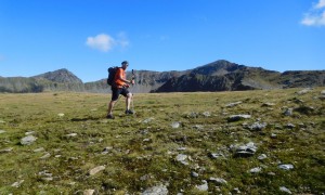 Bergtour Gabesitten - Aufstieg mit Blick Hochgrabe und Hohes Haus
