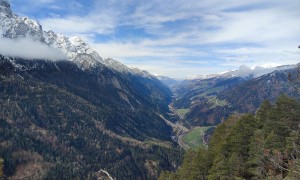 Bergtour Kreidenfeuer - Aufstieg, Blick ins Pustertal