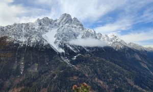Bergtour Kreidenfeuer - Aufstieg, Blick zum Spitzkofel