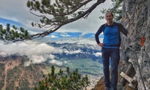 Bergtour Kreidenfeuer - Aufstieg, bei der Holzleiter