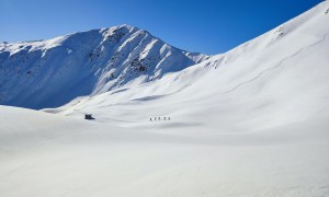 Skitour Gaishörndl - Abfahrt, Blick zum Pfannhorn