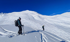 Skitour Gaishörndl - Abfahrt, Rückblick