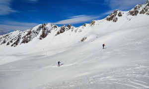 Skitour Kreuzspitze - Abfahrt