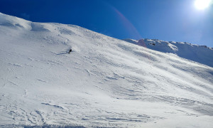 Skitour Kreuzspitze - Abfahrt