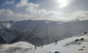Skitour Pürglersgungge - stürmischer Schlussanstieg