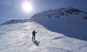Skitour Schneebiger Nock - kurz vor dem Skidepot