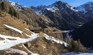 Skitour Riepenspitze - Aufstieg, bei der Riepenalm Skitour Riepenspitze - Aufstieg, bei der Riepenalm