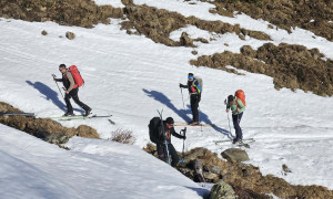 Skitour Riepenspitze - Aufstieg, bei der Riepenalm Skitour Riepenspitze - Aufstieg, bei der Riepenalm
