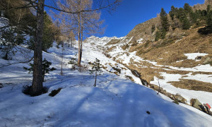 Skitour Riepenspitze - Aufstieg, bei der Riepenalm Skitour Riepenspitze - Aufstieg, bei der Riepenalm