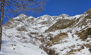 Skitour Riepenspitze - Aufstieg, bei der Riepenalm Skitour Riepenspitze - Aufstieg, bei der Riepenalm