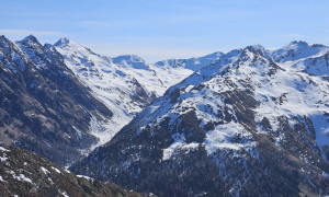 Skitour Riepenspitze - Aufstieg, Blick zum Degenhorn und Hochgrabe Skitour Riepenspitze - Aufstieg, Blick zum Degenhorn und Hochgrabe