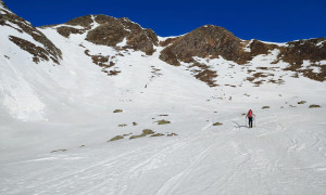 Skitour Riepenspitze - Aufstieg, kurz vor der Schlüsselstelle Skitour Riepenspitze - Aufstieg, kurz vor der Schlüsselstelle