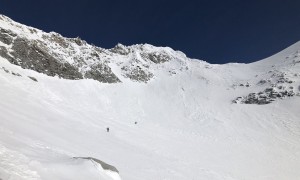 Skihochtour Großer Möseler - Aufstieg, kurz vor der Scharte