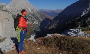 Klettersteig Toblinger Knoten - Rückblick Haunold und Innerfeldtal