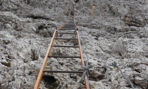 Klettersteig Cadinspitze - Merlone Leiternkombination