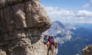 Klettersteig Tofana di Mezzo - kurz vor dem Gipfel