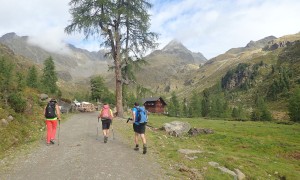 Klettersteig Glödis - kurz vor der Lienzer Hütte mit Gipfelblick