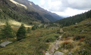 Klettersteig Glödis - Blick talauswärts zur Lienzer Hütte