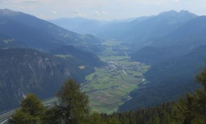 Bergtour Hochstadelhaus - Beim Abstieg Blick ins Drautal