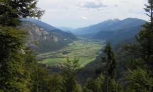 Bergtour Hochstadelhaus - Beim Abstieg Blick ins Drautal
