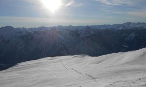 Skitour Finsterkofel - Rückblick beim Aufstieg