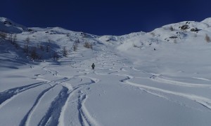 Skitour Althaus - Abfahrt Richtung Brandalm