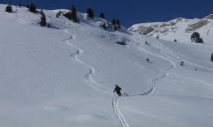 Skitour Zehnerspitze - Abfahrt
