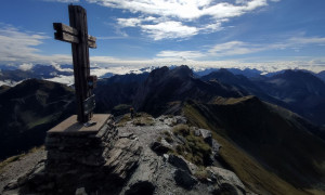 Bergtour Pfannspitze - Gipfelsieg, Blick zur Kinigat