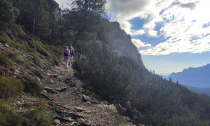 Klettersteig Col dei Bos, Lagazuoi - Zustieg Klettersteig Col dei Bos, Lagazuoi - Zustieg
