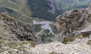 Klettersteig Col dei Bos, Lagazuoi - Abstieg Klettersteig Col dei Bos, Lagazuoi - Abstieg