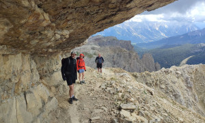 Klettersteig Col dei Bos, Lagazuoi - Abstieg zum Tunnel Klettersteig Col dei Bos, Lagazuoi - Abstieg zum Tunnel