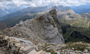 Klettersteig Col dei Bos, Lagazuoi - Abstieg zum Tunnel Klettersteig Col dei Bos, Lagazuoi - Abstieg zum Tunnel