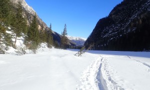 Skitour Hochebenkofel - Rückblick Talschluss Innerfeldtal