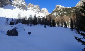 Skitour Hochebenkofel - Aufstieg beim Schwarzboden