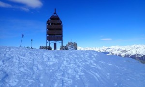 Skitour Hochebenkofel - Gipfelsieg mit Birkenkofel im Hintergrund