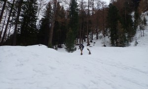 Skitour Magerstein - Aufstieg Wald