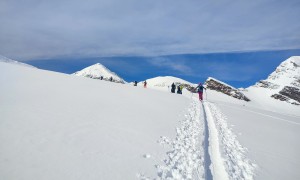 Skitour Magerstein - Aufstieg, Blick zum Frauen- und Fernerköpfl