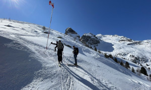 Skitour Magerstein - bei der Kasseler Hütte, Blick zum Schneebiger Nock