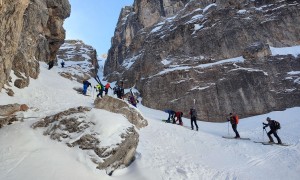 Skitour Cristalloscharte - Zustieg Tiefental, kurz vor der Schlüsselstelle