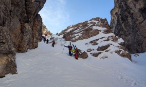 Skitour Cristalloscharte - Aufstieg Schlüsselstelle