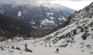 Skihochtour Schwarzenstein - Aufstieg oberhalb Hofer-Paul-Alm