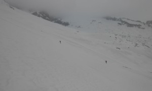 Skihochtour Schwarzenstein - Aufstieg endlose Flanke