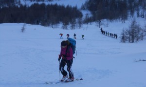 Skitour Hoher Sonnblick - bei der Waldgrenze