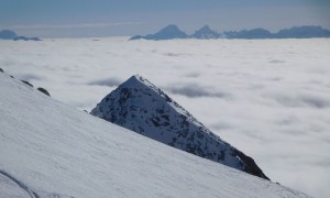 Skitour V. Hornspitze - Aufstieg, im Hintergrund die Tofanen