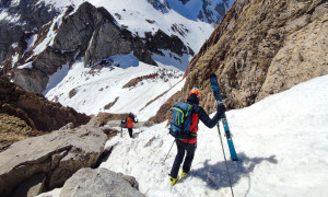 Skitour Valentin Gletscherlauf - Abstieg zum Valentintörl