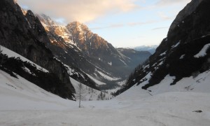 Skitour Elferkofelumrundung - Rückblick Bacherntal