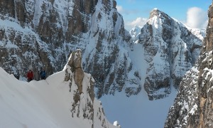 Skitour Elferkofelumrundung - kurz vor der Scharte Hochbrunnerschneid