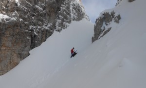 Skitour Elferkofelumrundung - kurz vor der Scharte Hochbrunnerschneid