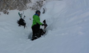 Skitour Elferkofelumrundung - Einstieg Menschenfresserrinne