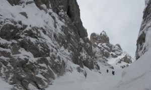 Skitour Elferkofelumrundung - Abfahrt Menschenfresserrinne